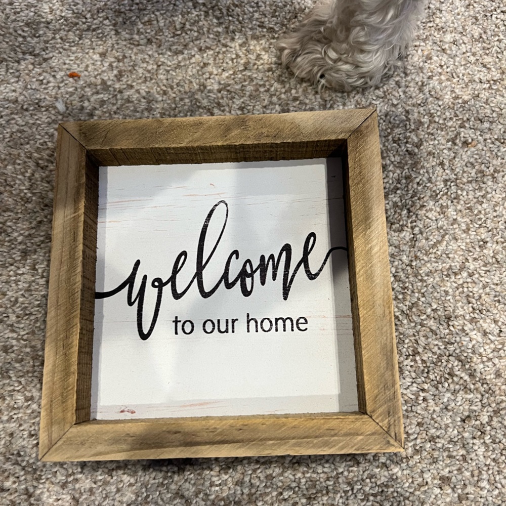 Welcome to our home sign